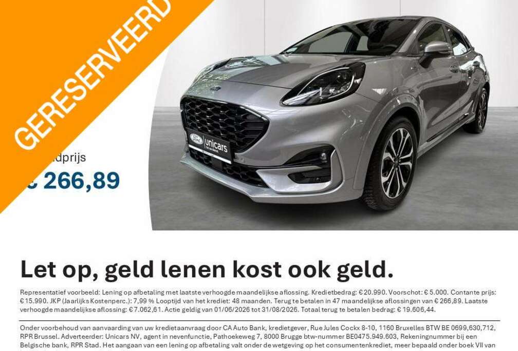 Ford 1.0i Ecoboost mHEV 114kW Aut. ST-Line AUTOMAAT