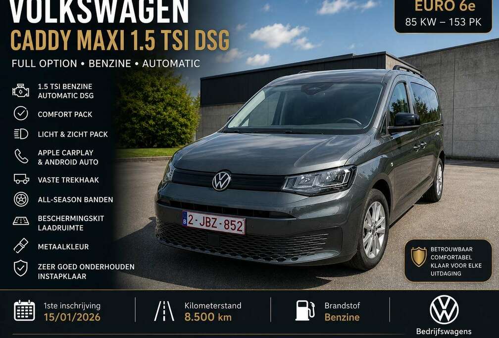 Volkswagen Caddy Maxi 1.5TSI Full Option Ahk