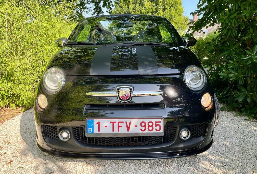 Abarth cabrio , intérieur cuir noir, surbaissé, automat