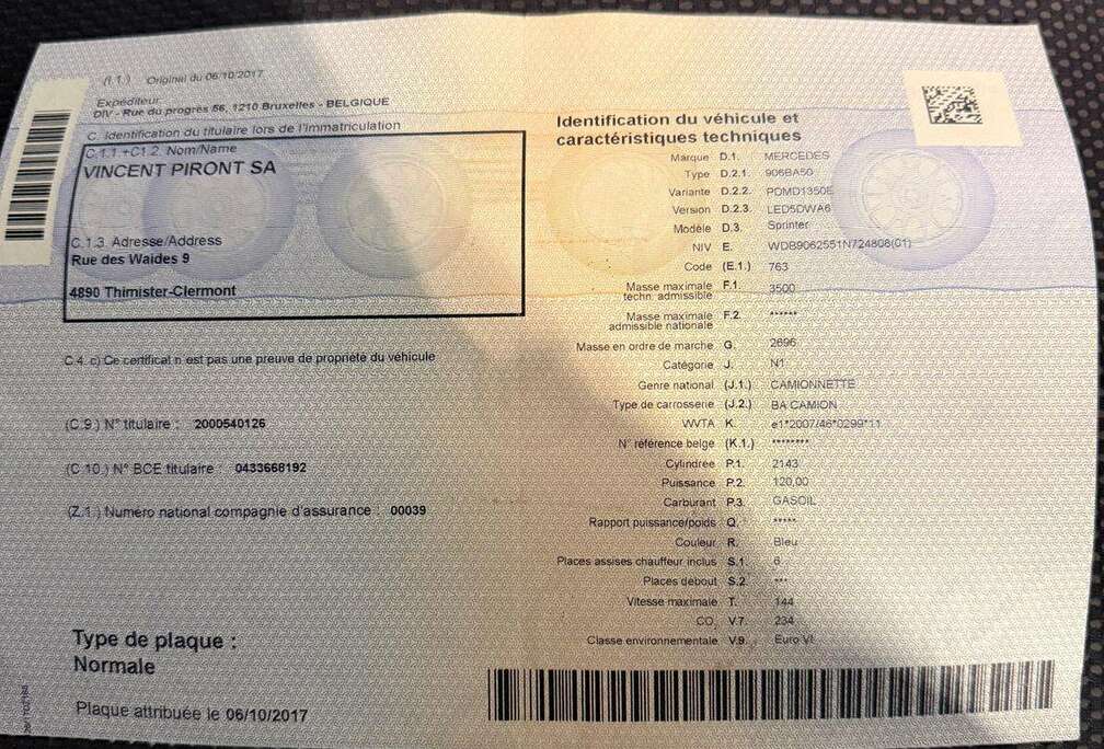 Mercedes-Benz 316 2.1 BlueTEC A1 (EU6)