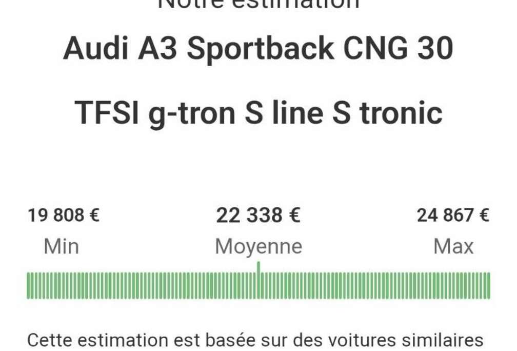 Audi Sportback CNG 30 TFSI g-tron S line tronic