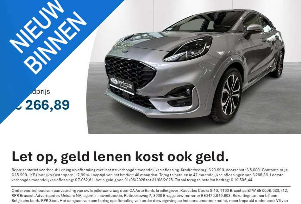 Ford 1.0i Ecoboost mHEV 114kW Aut. ST-Line AUTOMAAT