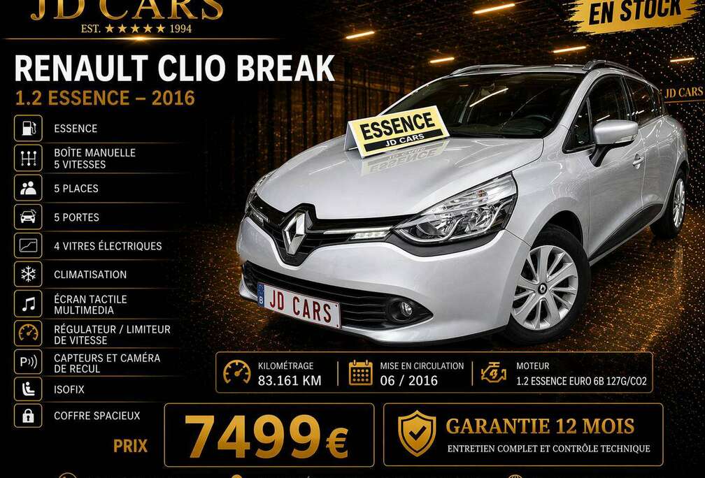 Renault BREAK 1.2 ESSENCE 83.000KM GARANTIE 1A N CTOK