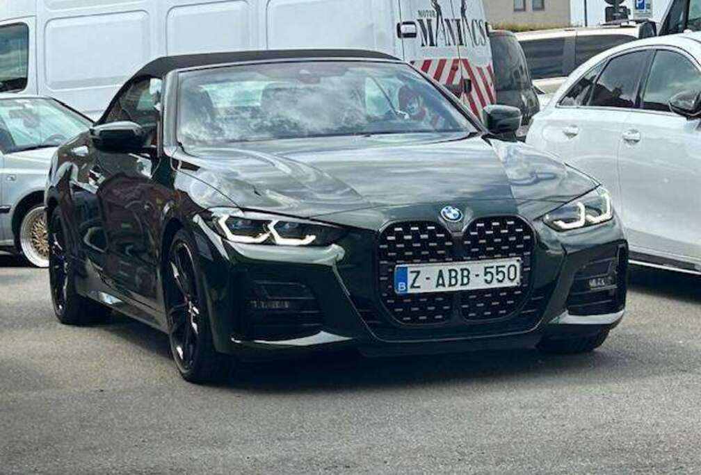 BMW Cabrio 420iAS M-pro Shadowline laser camera virtual kopsteun verw memory sfeer full leder... San Remogreen ALS NIEUW