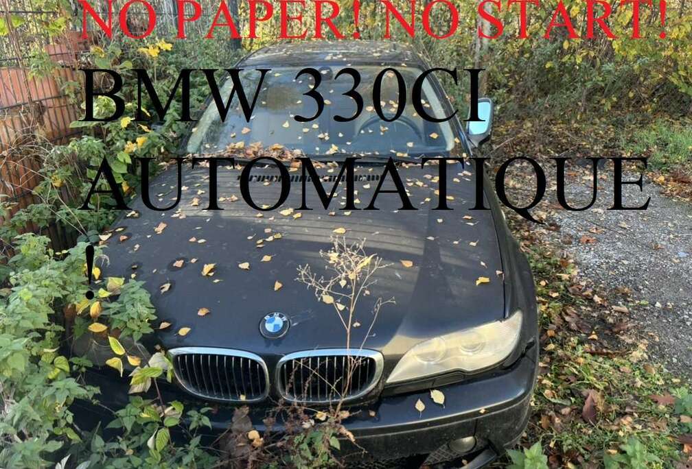 BMW Coupé 330 CiA no start no paper
