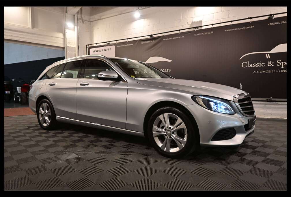 Mercedes-Benz C 180 d EURO 6b BREAK / CUIR / LEDS / GPS NAVIGATION / COFFRE ELECTRIQUE / CARNET COMPLET MB !!