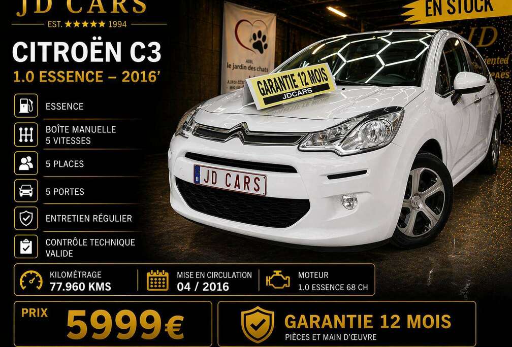 Citroen C3 1.0 Belgium Edition GARANTIE 1 AN CTOK