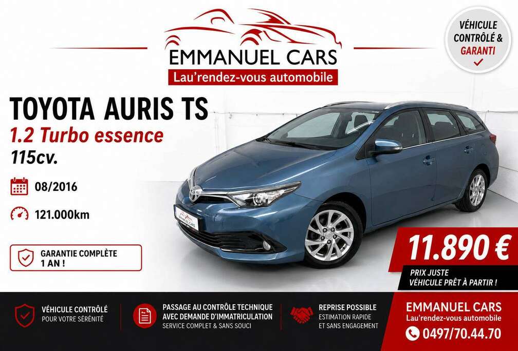Toyota TS BREAK 1.2 Turbo DYNAMIC. Alu+GPS+caméra de recul. 1er PROPRIETAIRE