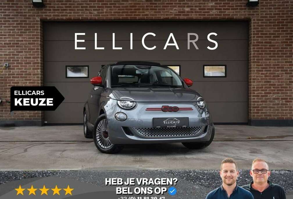 Fiat CABRIO 42kWh / SOH 95% / RED / CARPLAY / GPS / CAM