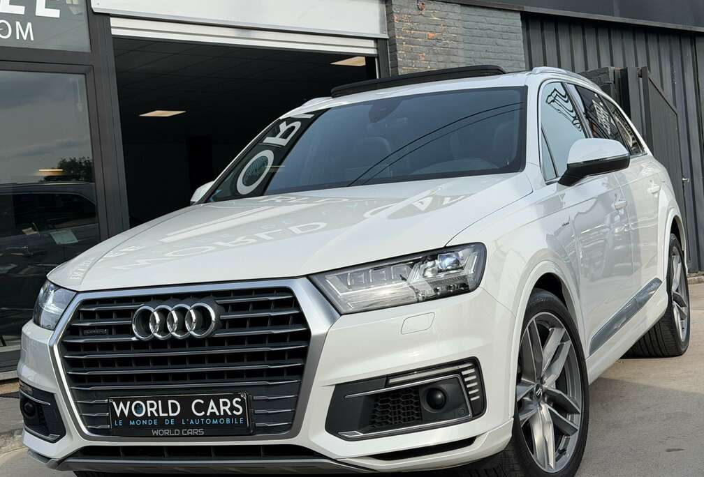Audi Q7 e-tron 3.0 TDi V6 Quattro e-tron Tiptronic - 3X S LINE - PANO - NAVI - CAM - DISTRONIC - FULL OPTION