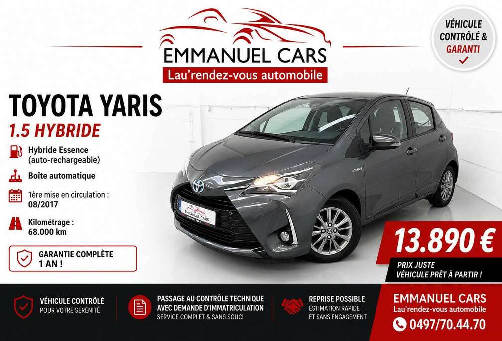 Toyota 1.5i HYBRID. Jantes Alu, GPS, Caméra de recul, ...