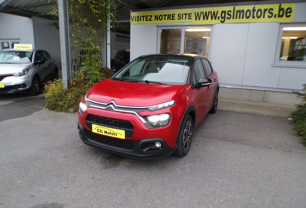 Citroen 1.2i 83cv rouge 06/21 42.812km Airco GPS Bluetooth