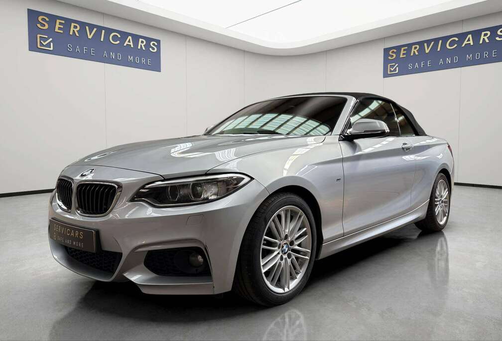 BMW 218i CABRIOLET / @SERVICARS WAREMME / 1ER PROP / CARNET BMW / PACK M / ALCANTARA / FULL LED / GARANTIE 12 MOIS
