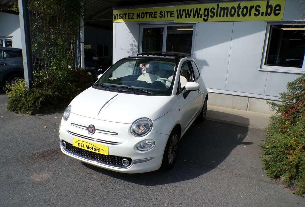 Fiat 1.2i 69cv blanc 10/18 64.027km Airco GPS