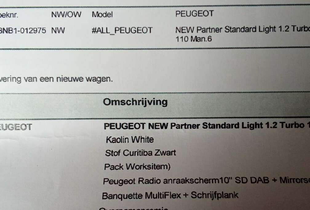 Peugeot Puretech 110 L1