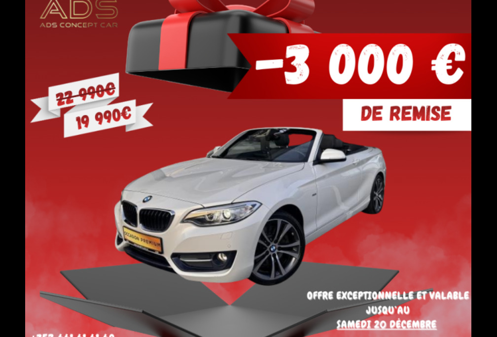 BMW Cabriolet 2.0L i pack sport 2017