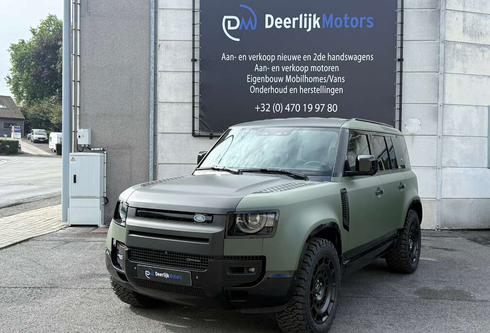 Land Rover D250 X-Dynamic NEW Matt Military Green Matt black Hood New Octa Wheels Towbar Black interior finish