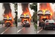 Il sauve une voiture de son camion en feu #1