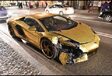 Une Lamborghini Aventador dorée commence mal 2017 #1