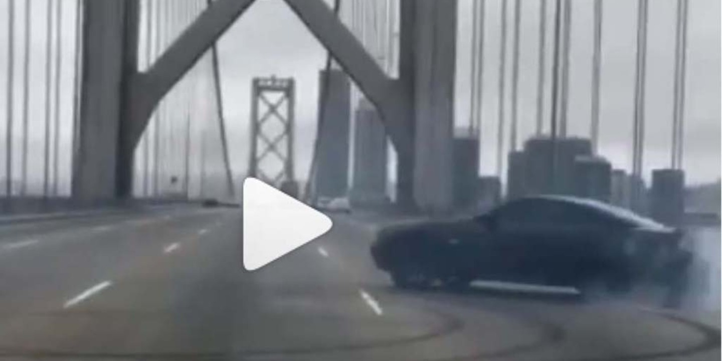 Rebelse bestuurder gearresteerd na donuts op brug