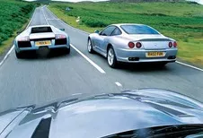Aston Martin V12 Vanquish, Ferrari 575M Maranello & Lamborghini Murcielago: Champions league