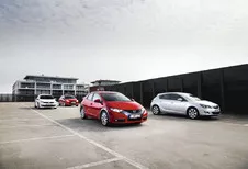 Ford Focus 2.0 TDCi 136, Honda Civic 2.2 i-DTEC 150, Opel Astra 1.7 CDTI 130 ecoFLEX en Volkswagen Golf 2.0 TDI 140 : Miskend alternatief