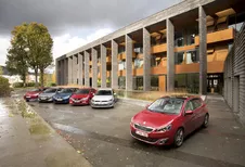 Citroën C4 1.6 e-HDi, Honda Civic 1.6 i-DTEC, Hyundai i30 1.6 CRDi 110, Peugeot 308 1.6 e-HDi 115, Seat Leon 1.6 TDI 105 en Volkswagen Golf 1.6 TDI 105 : Frontale aanval