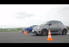 Course de dragster Renault Mégane GT vs Abarth 695 Biposto