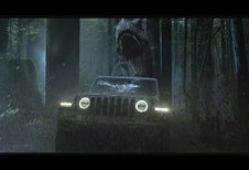 Jeep Wrangler à Jurassic Park contre un T-Rex