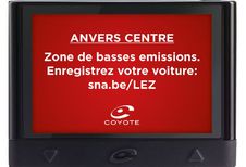 Coyote : mise à jour et alerte LEZ à Anvers
