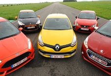 Citroën DS3 Racing, Ford Fiesta ST,Peugeot 208 GTi, Renault Clio R.S. etSeat Ibiza SC Cupra : 5 bombinettes au pied levé