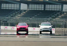 Jaguar I-Pace in sprintduel met de Tesla Model X!