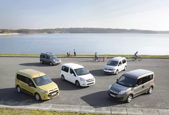Citroën Berlingo 1.6 HDi 90, Ford Transit Tourneo Connect 1.6 TDCi 95, Opel Combo 1.6 CDTI 90, Renault Kangoo 1.5 dCi 90 en Volkswagen Caddy 1.6 TDI 102 : Hernieuwde kansen