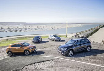 Seat Ateca tegen 3 concurrenten