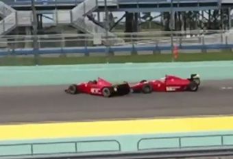 Twee Ferrari-F1‘s uit de jaren’90 crashen #1