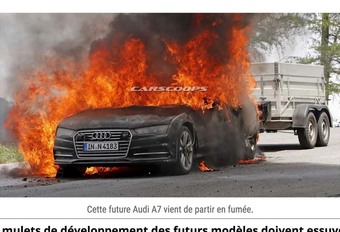 Audi A7: prototype gaat in vlammen op #1