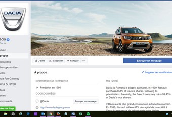 Dacia utilise le feedback clientèle sur Facebook #1
