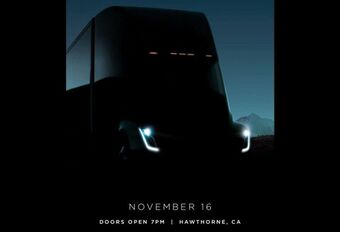 Tesla onthult elektrische vrachtwagen op 16 november #1