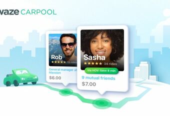 Waze breidt zijn ride-sharingdienst CarPool uit #1