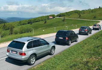 BMW X5 3.0d, Mercedes ML 270 CDI, VW Touareg 2.5 R5 TDI & Volvo XC90 D5: Veroveringstocht #1