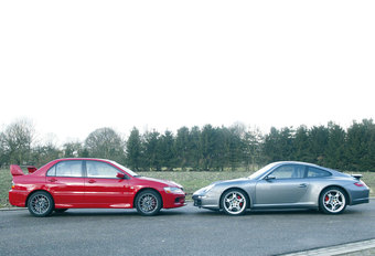 MITSUBISHI LANCER EVO IX • PORSCHE 911 CARRERA 4S : Mission? Impossible ! #1