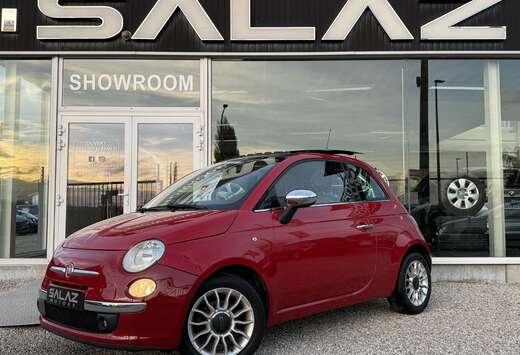 Fiat 500 1.3multi/PAPIER ROSE OK  / CUIR + TOIT OUVRA ...