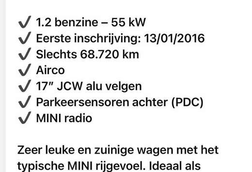 MINI Mini 1.2 One First