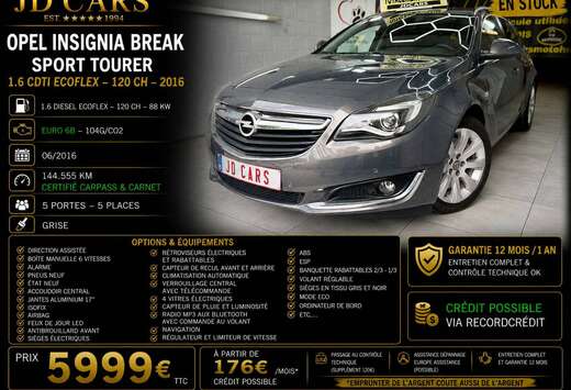Opel INSIGNIA SPORT TOURER SW 1.6 CDTI GARANTIE 1 AN  ...