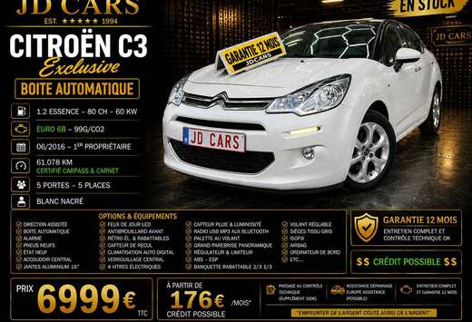 Citroen 1.2 ESSENCE AUTOMATIQUE EXCLUSIVEGARANTIE 1 A ...