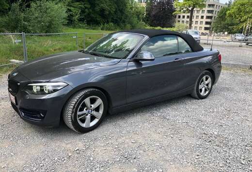 BMW Cabrio 218i -siège sport cuir-GPS-TVA Réccup