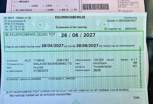 Hyundai met keuring voor verkoop 100 000km car pas