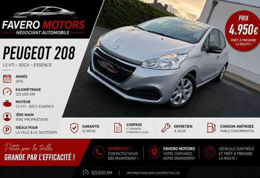 Peugeot 208 1.2VTI / 1ere main / GARANTIE 12 MOIS / H ...