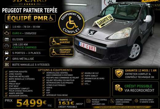 Peugeot PARTNER TEPEE 1.6 HDI ‼️EQUIPEMENT PMR‼ ...