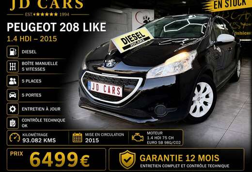 Peugeot 208 1.4 HDI LIKE 93.000KMGARANTIE 1 AN CTOK